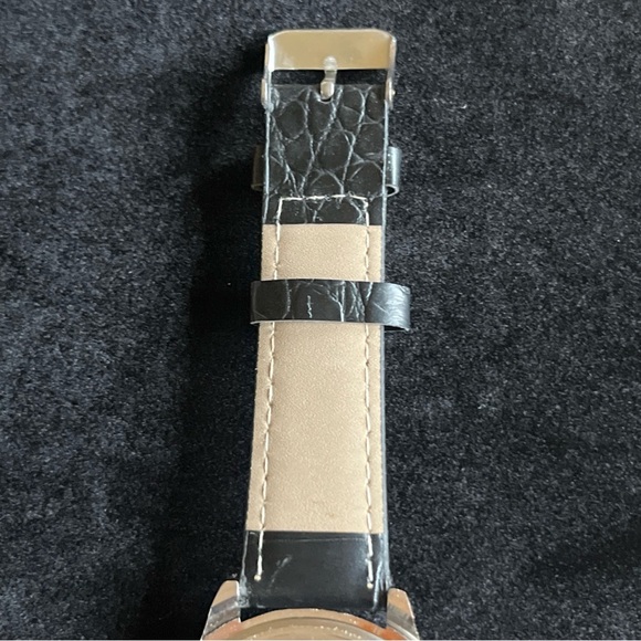 Atlas For Men Watch - Black Faux Leather Strap- No Box - Picture 6 of 10